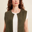 Gilet sans manches vert kaki femme