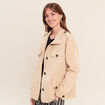 Trench col montant doubl&eacute; beige femme