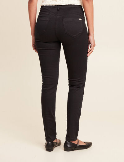 Jean magique ajusté taille standard noir femme
