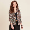 Veste tailleur col ch&acirc;le marron femme