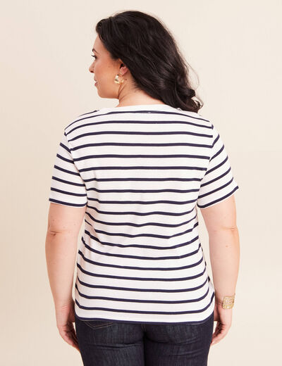 T-shirt manches courtes blanc femme