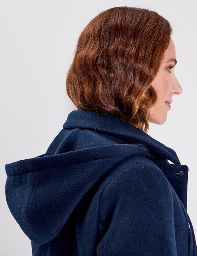 Doudoune longue bleu foncé femme