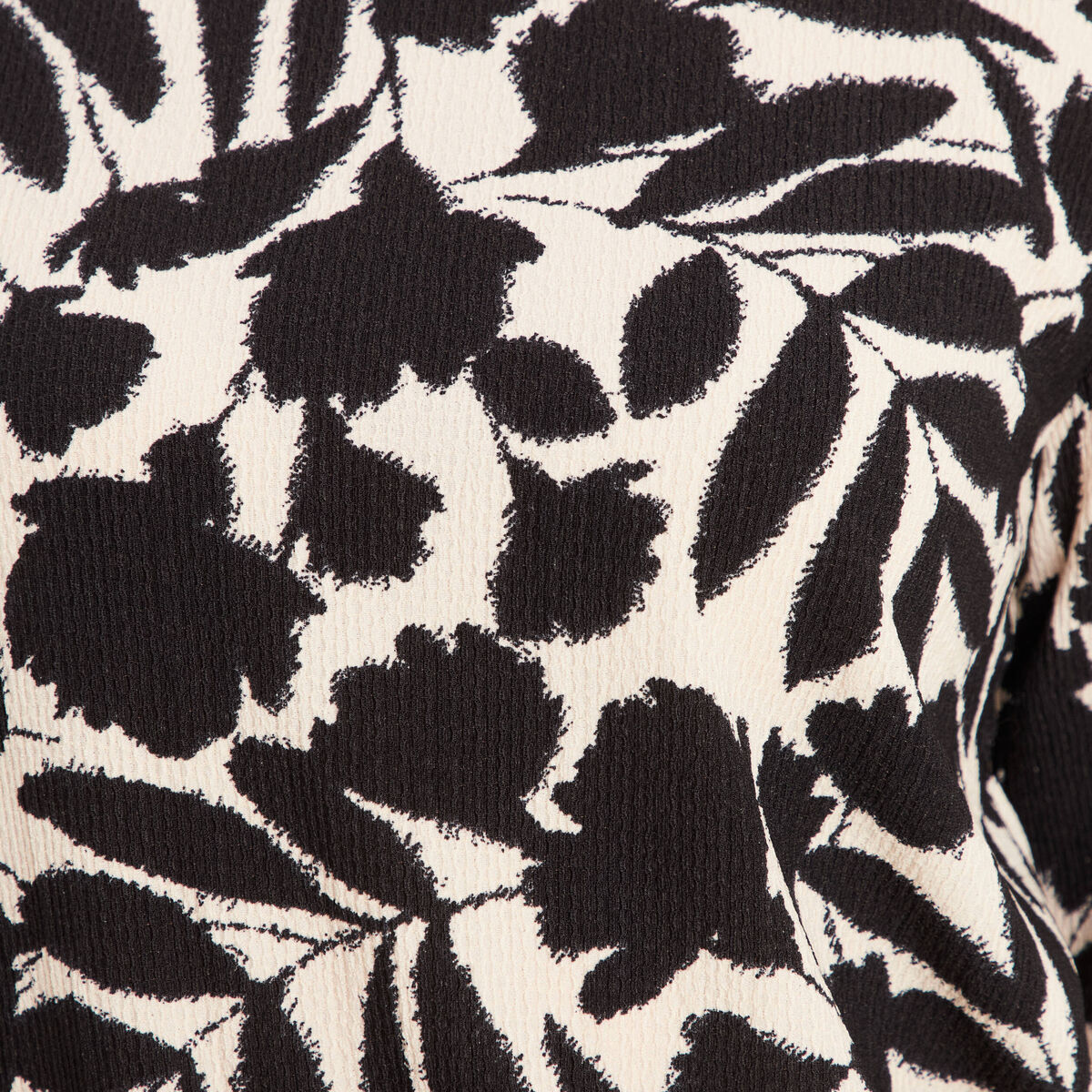 Blouse manches 3/4 noir femme
