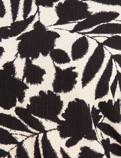 Blouse manches 3/4 noir femme