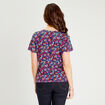 T-shirt manches courtes bleu foncé femme