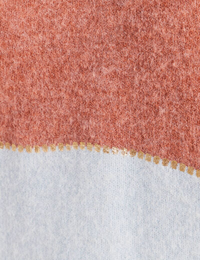 Pull manches longues multicolore femme