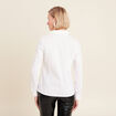 Chemise manches longues zippée blanc femme