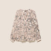 Blouse ample manches longues blanc femme