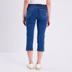 Pantacourt droit taille standard denim double stone femme