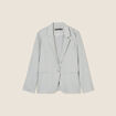 Veste esprit tailleur cintrée vert clair femme
