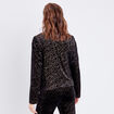 Veste droite velours noir femme