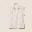 Chemise droite courte manches courtes rose femme