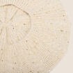 B&eacute;ret aspect laineux creme femme