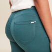 Pantacourt droit taille standard vert femme