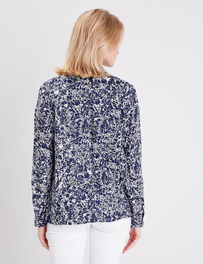 Veste droite boutonnée ecru femme