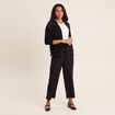 Pantalon flou droit 7/8ème noir femme