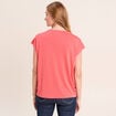 T-shirt droit col rond manches courtes rouge femme