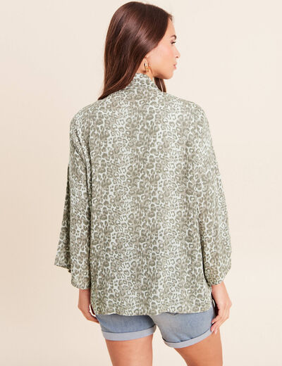 Kimono avec poches vert clair femme