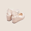Espadrilles compensées macramé ecru femme