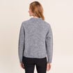 Gilet avec d&eacute;tails au col gris fonc&eacute; femme