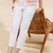 Pantalon mom blanc femme
