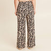 Pantalon coupe large taille haute noir femme