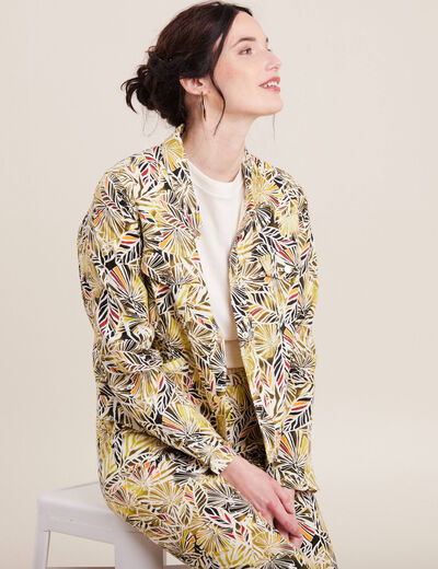 Veste boutonnée vert femme