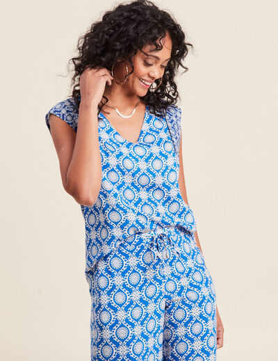 Débardeur sans manches bleu femme