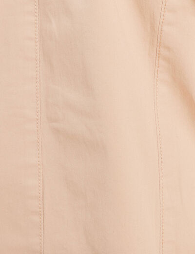 Veste droite courte manches longues sable femme