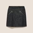 Jupe &agrave; paillettes noir femme