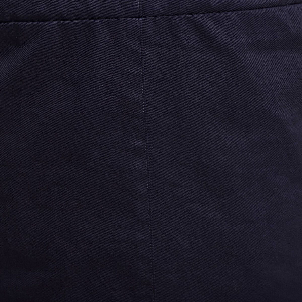 Parka cintr&eacute;e capuche fourrure bleu fonc&eacute; femme