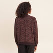 Gilet r&eacute;versible manches longues marron fonc&eacute; femme