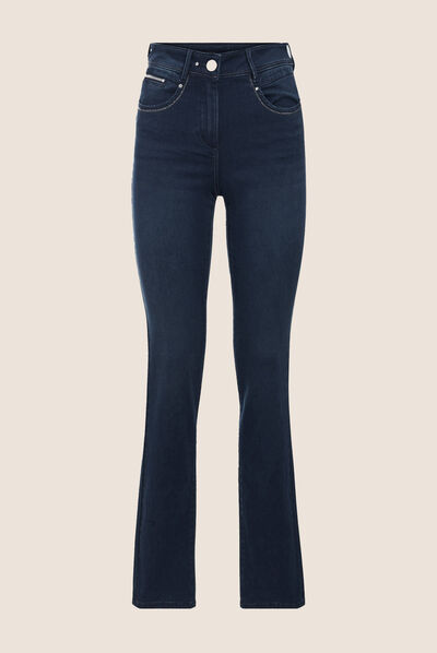 Jean droit denim brut femme