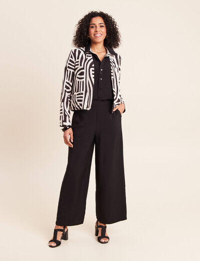 Veste r&eacute;versible manches longues noir femme