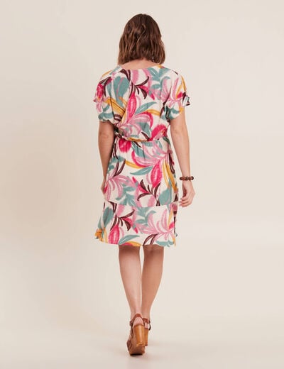 Robe portefeuille rose femme