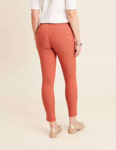 Pantalon léger taille standard 7/8ème vieux rose femme