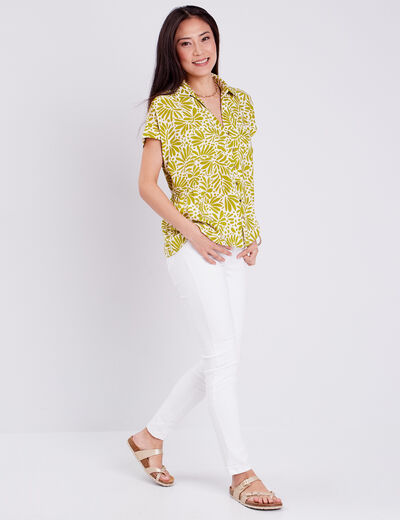 Blouse manches courtes vert femme
