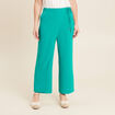 Pantalon coupe large avec pan vert &eacute;meraude femme