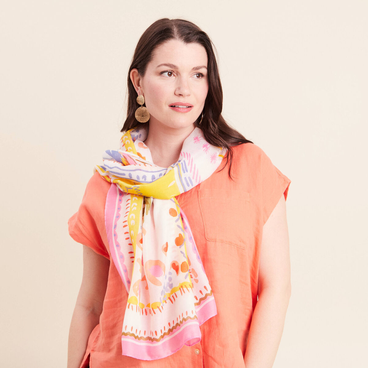 Foulard multicolore femme