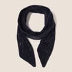 &Eacute;tole fluide avec strass noir femme