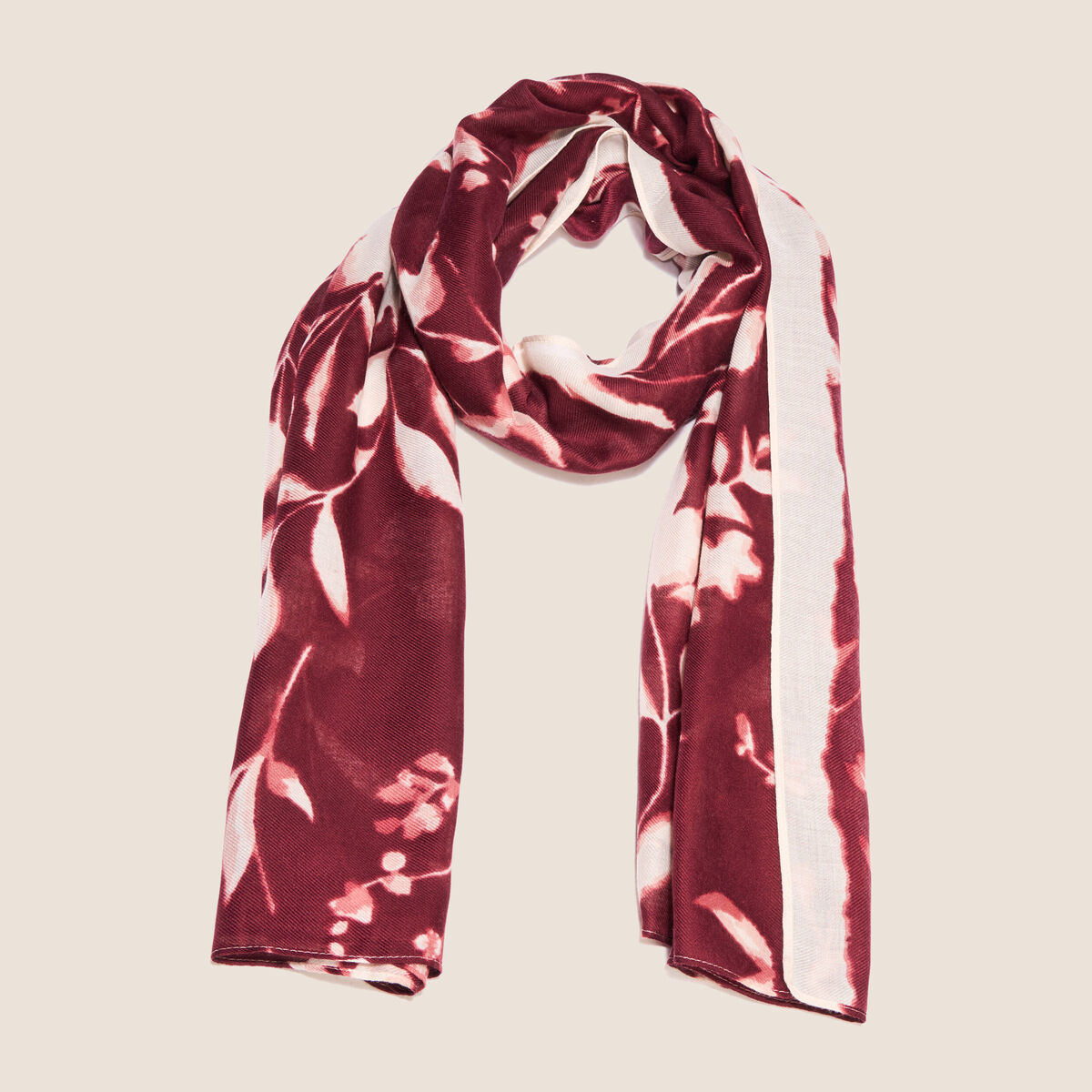 Foulard bordeaux femme