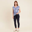 T-shirt manches courtes bleu femme