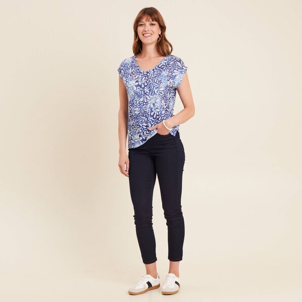 t shirt manches courtes bleu femme T-shirt manches courtes bleu femme