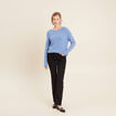 Pull manches longues bleu ciel femme