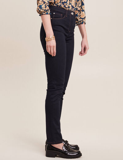 Jean magique ajusté taille standard denim brut femme