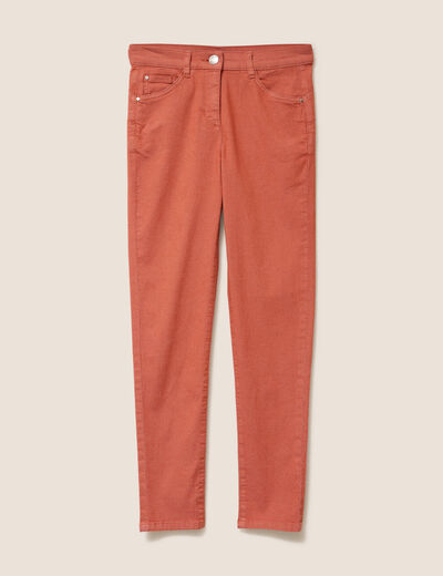 Pantalon léger taille standard 7/8ème vieux rose femme