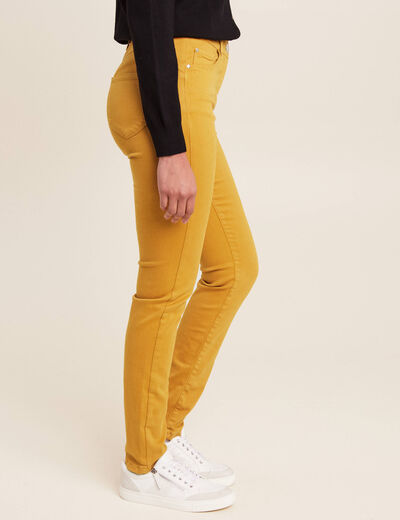 Jean magique L'Unique coupe ajust&eacute;e jaune femme
