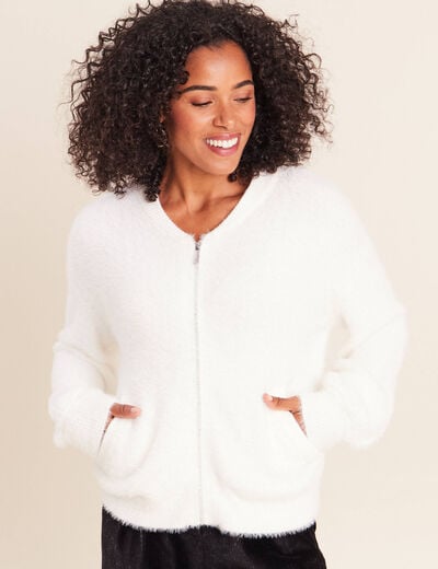 Bomber ecru femme