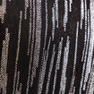 Robe argentée à sequins évasée noir femme