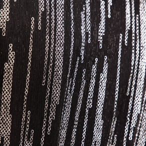 Robe argentée à sequins évasée noir femme